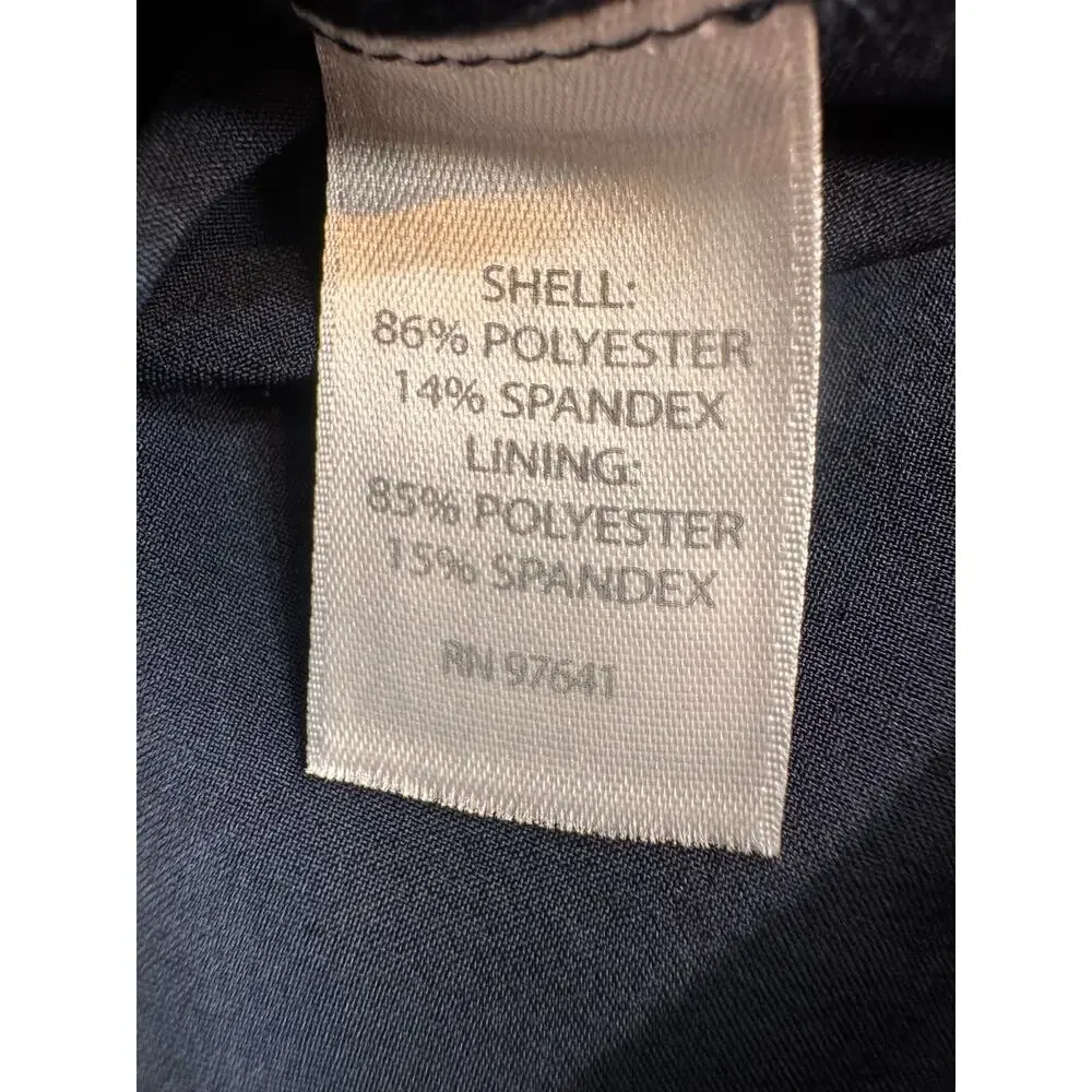 J. Jill skort Navy with white side stripes elastic tie waist stretch knit Sz L